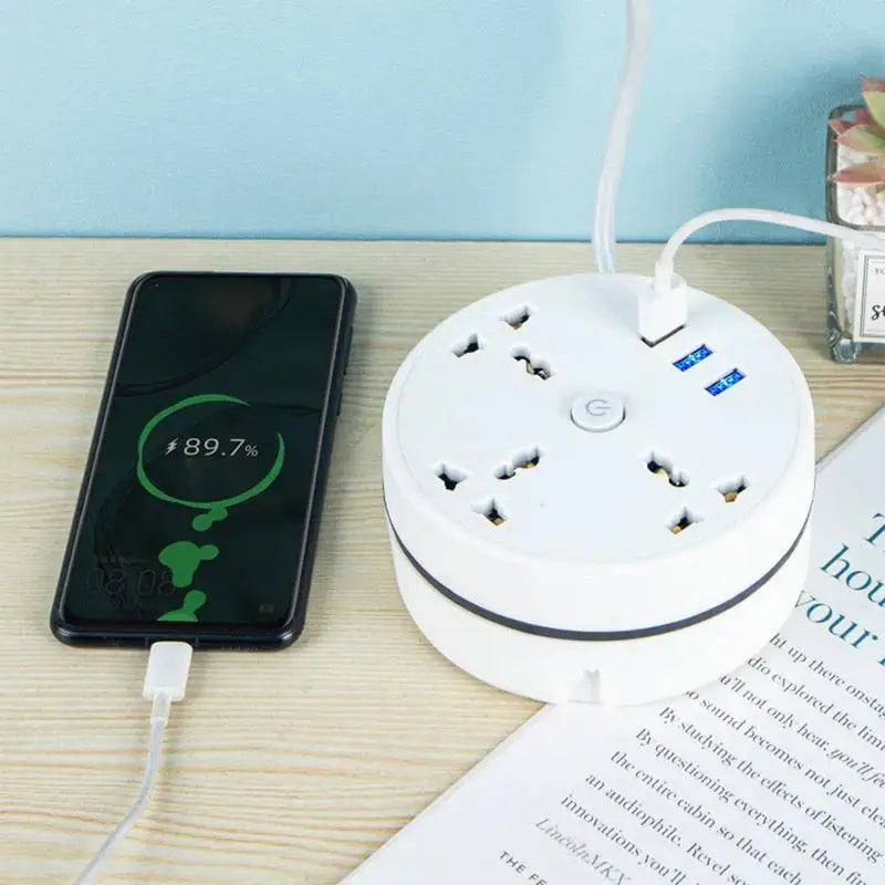 EU Plug AC Outlet Smart Home Power Strip – Multipurpose Electrical Extension Cord with USB Ports & Fast Charging